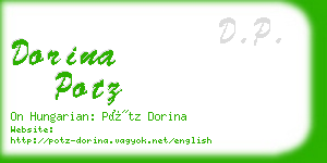 dorina potz business card